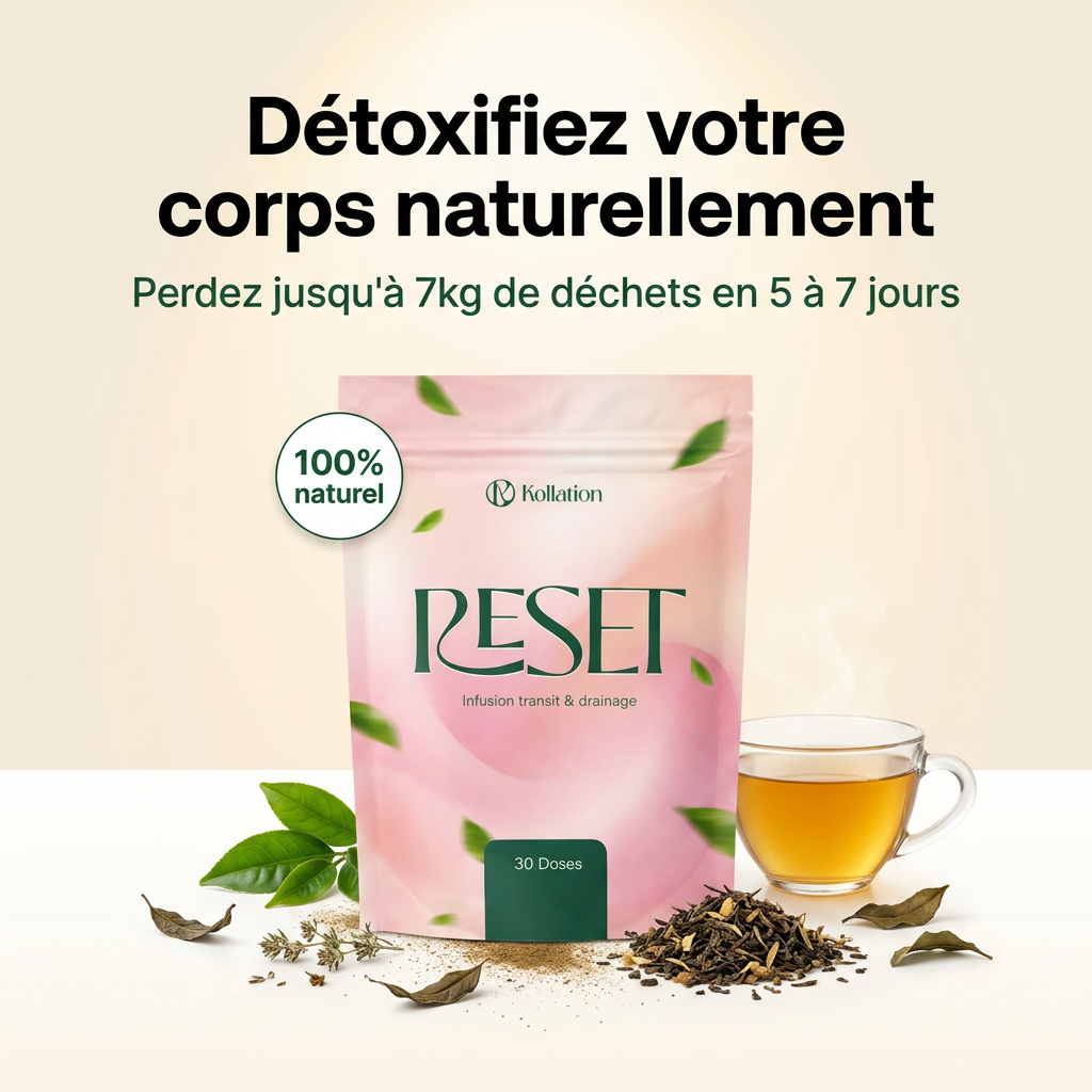 RESET — La cure intensive qui draine en 7 jours. 7 plantes. 0 chimie.